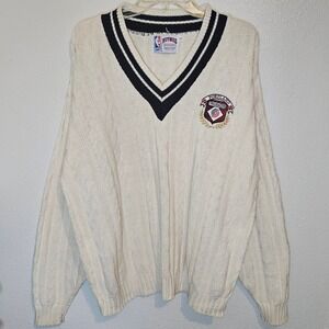 Vintage Nutmeg Portland Trail Blazers Cable Knit V Neck Sweater‎